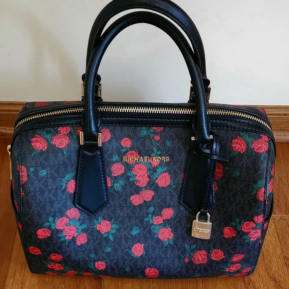 Michael Kors Black Rose Bag
